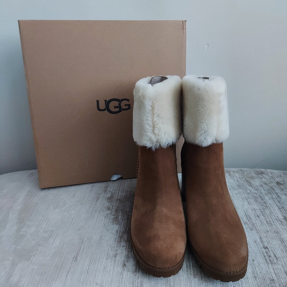 UGG Lupine Shearling Suede Bootie - 12 - Picture 2 of 7